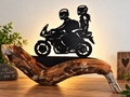 Holzbild „Motorrad – Gemeinsam unterwegs | Marcel Bachmann