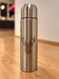 Thermosflasche mit Hirsch-Gravur